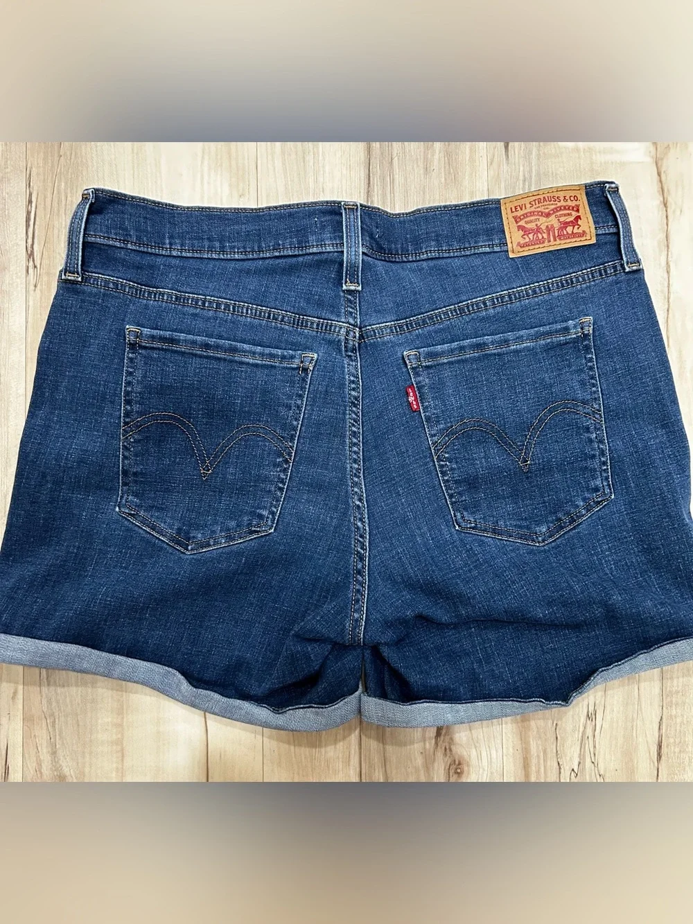 Levi's Dark Blue Denim Jean Shorts